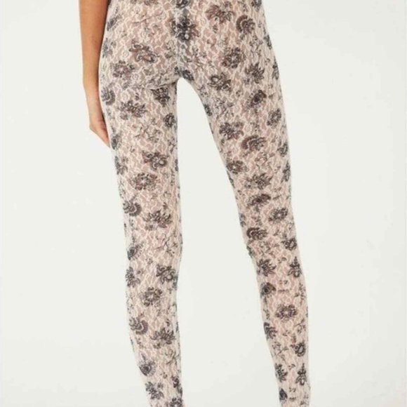 NWT Free People Intimately Layered In Lace Leggings In Chamoix Combo - Picture 6 of 10